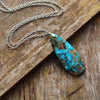 Women Semiprecious Stone Pendant Necklace Turquoises Chain Choker Necklace Classic Chic Women Jewelry Bijoux