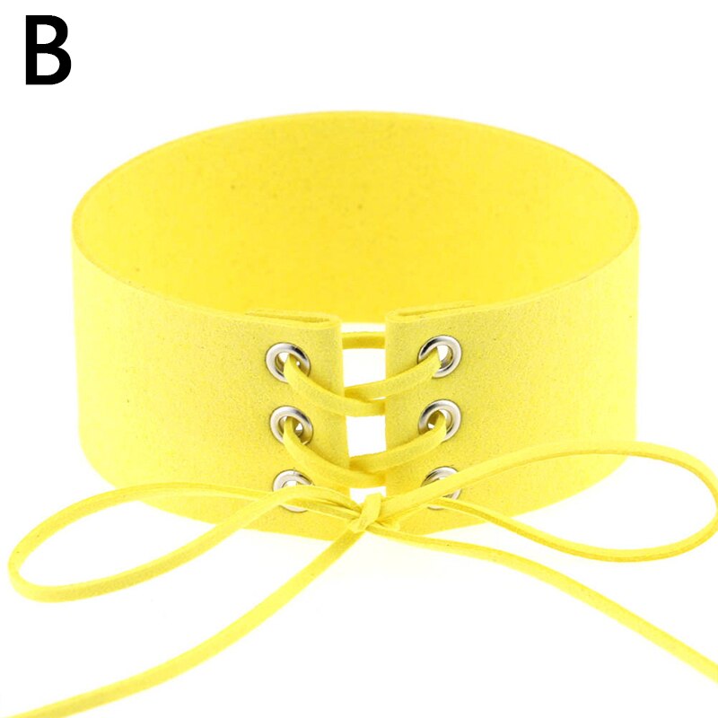 Women Sexy Lace Up Anime Jewelry Velvet Leather Vintage Punk Gothic Choker Necklace for Women Girl Jewelry Gift Accessories