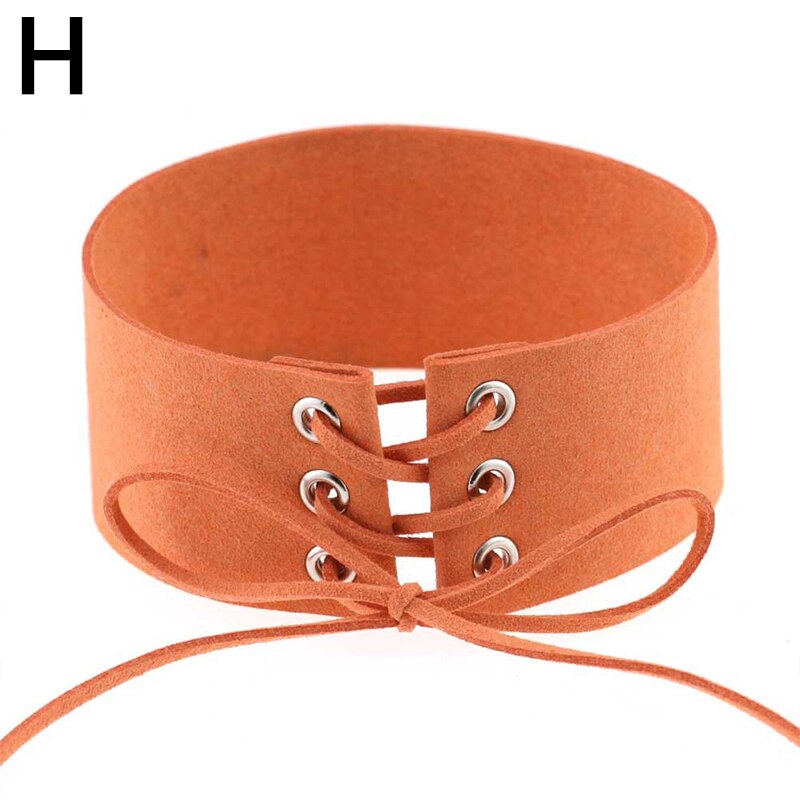 Women Sexy Lace Up Anime Jewelry Velvet Leather Vintage Punk Gothic Choker Necklace for Women Girl Jewelry Gift Accessories