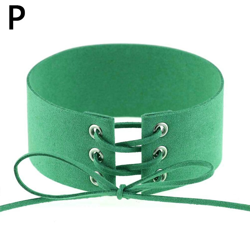 Women Sexy Lace Up Anime Jewelry Velvet Leather Vintage Punk Gothic Choker Necklace for Women Girl Jewelry Gift Accessories