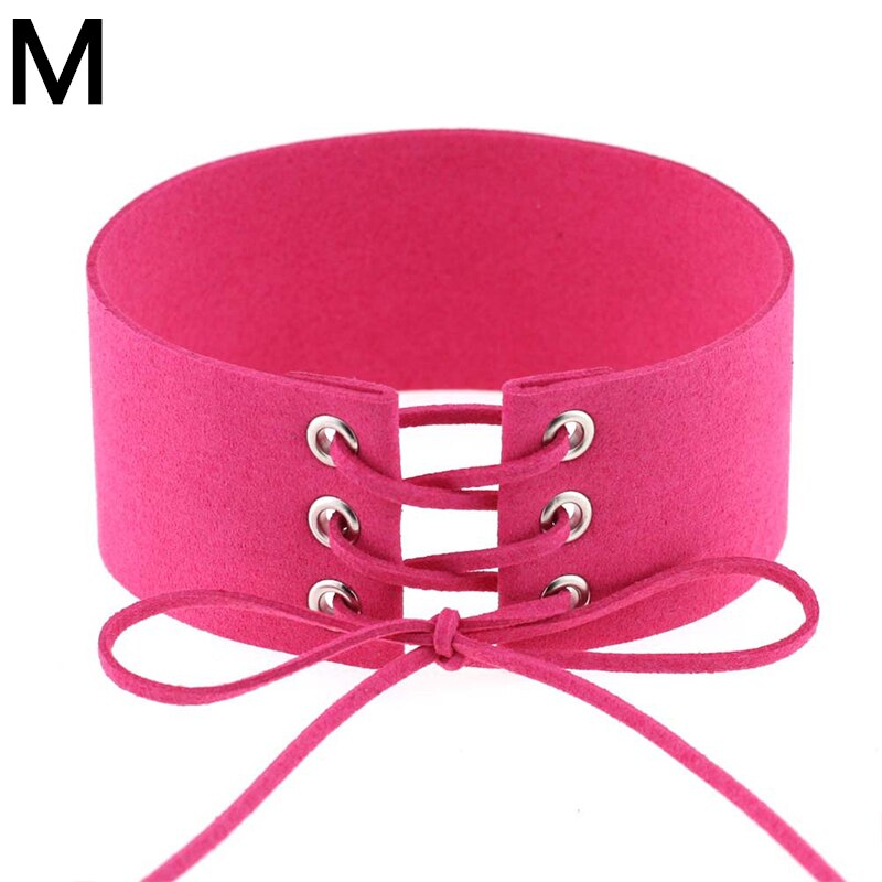 Women Sexy Lace Up Anime Jewelry Velvet Leather Vintage Punk Gothic Choker Necklace for Women Girl Jewelry Gift Accessories