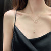 Women Simple Necklace Oval Small Ball Pendant Choker Chain Jewerly MX0099
