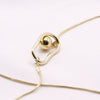 Women Simple Necklace Oval Small Ball Pendant Choker Chain Jewerly MX0099