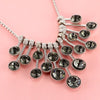 Women Statement Choker Necklaces 2021 Crystal Rhinestone Charm Black Stone Drop Necklace Beads Collier Femme 2021