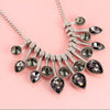 Women Statement Choker Necklaces 2021 Crystal Rhinestone Charm Black Stone Drop Necklace Beads Collier Femme 2021