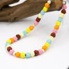 Women Statement Necklace Handmade Multicolor Wood Bead Strand Necklace Cute Jewelry Female Girl Accessories Choker Necklaces