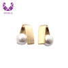 Women Stud Earrings for Ladies with Simulated-pearl Personality Style Copper Alloy 2020 New