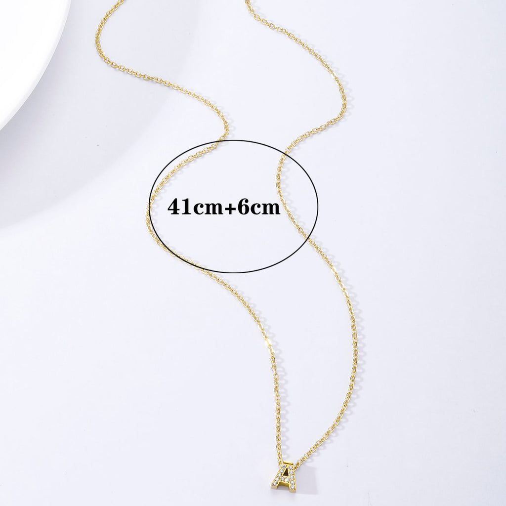 Women Tiny Letter A Necklace,Small Shiny Letter Girl Chain Choker,Gold Color Stainless Steel Layered Collar Jewelry 2022 Trend