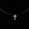 Women Transparent Fishing Line Necklaces Pendants Crystal Ball Necklace Silver Invisible Chain Choker Necklaces Collier Femme