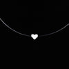 Women Transparent Fishing Line Necklaces Pendants Crystal Ball Necklace Silver Invisible Chain Choker Necklaces Collier Femme