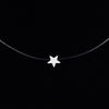 Women Transparent Fishing Line Necklaces Pendants Stars Necklace Silver Invisible Chain Choker Necklaces Collier Femme