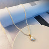 Women baroque pearl neckalce with pearl pendant real gold plated jewelry