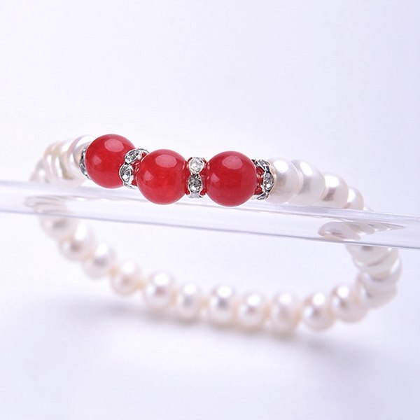 Women genuine pearl agate bracelets nearly round 100% pearl 9-10mm trendy fashion design bracelets for women jewelry