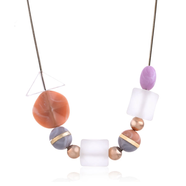 Women's Acrylic Beads Necklaces & Pendants for Women Statement Colorful Necklace Fashion Jewelry for Gifts to Woman SP334