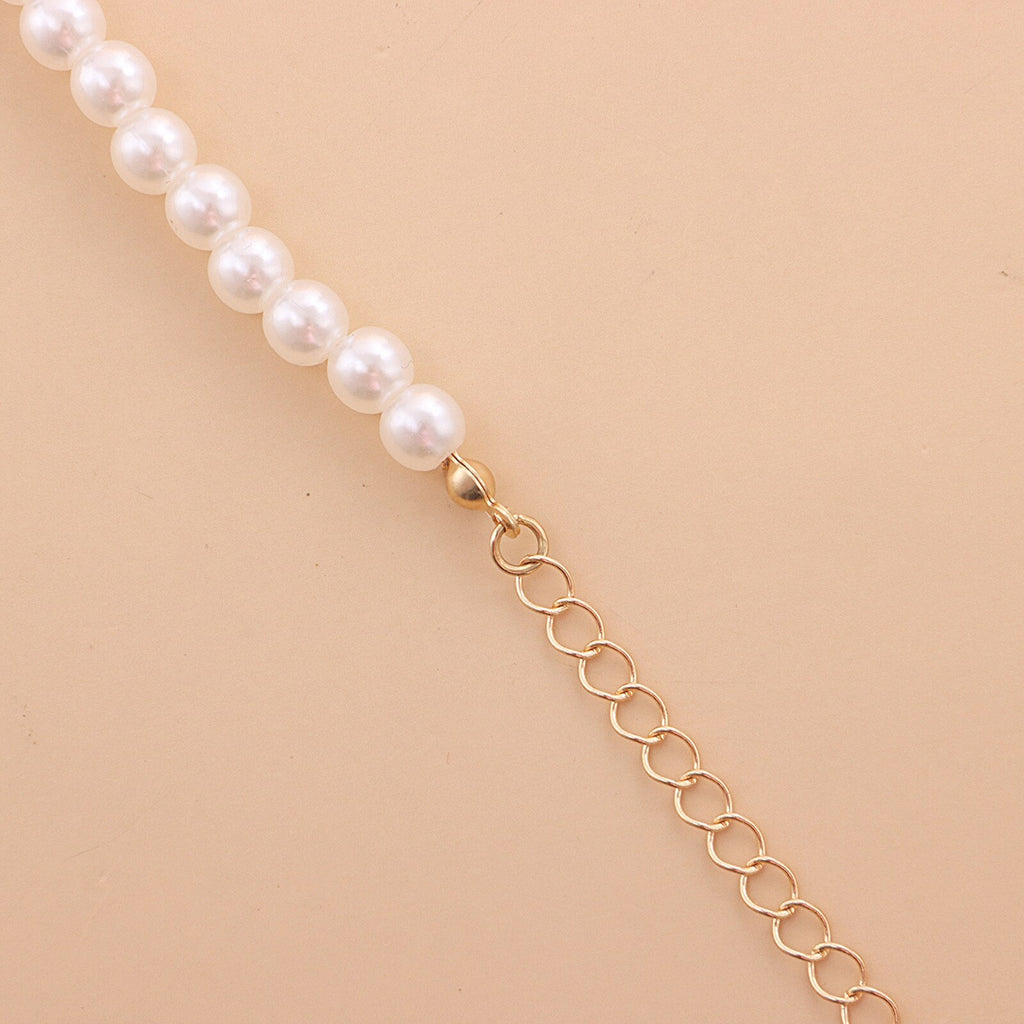 Women's Acrylic Imitation Pearl Bohemia Short Choker Chain Beaded  Boho Colorfu Mushroom Charm Collar Necklace Jewelry Femme