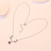 Women's Antlers Crystal Pendants And Necklaces 925 Stamp Silver Color Wedding Anniversary Jewelry  GaaBou Jewellery