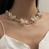 Women's Butterfly Cuban Chain Necklace Gold Silver Color Hip Hop Jewelry Necklace Bracelet Set