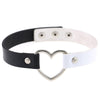 Women's Cool Punk Necklace PU Leather Neckband Love Heart Shaped Collar Choker Charming Party Jewelry Gift