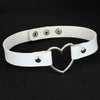 Women's Cool Punk Necklace PU Leather Neckband Love Heart Shaped Collar Choker Charming Party Jewelry Gift