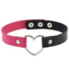 Women's Cool Punk Necklace PU Leather Neckband Love Heart Shaped Collar Choker Charming Party Jewelry Gift
