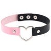 Women's Cool Punk Necklace PU Leather Neckband Love Heart Shaped Collar Choker Charming Party Jewelry Gift