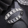 Women's Crystal Four Leaf Clover Bracelet Party Bangle Classic Gold Silver Color Stainless Steel Bracelet Wedding Gifts Jewelry
