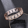 Women's Crystal Four Leaf Clover Bracelet Party Bangle Classic Gold Silver Color Stainless Steel Bracelet Wedding Gifts Jewelry