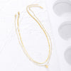 Women's Cube Pendants Necklaces 2 Layers Gold Metal Chain Stainless Steel Necklace Female Trend Jewelry 2022 Design Gift