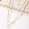 Women's Cube Pendants Necklaces 2 Layers Gold Metal Chain Stainless Steel Necklace Female Trend Jewelry 2022 Design Gift