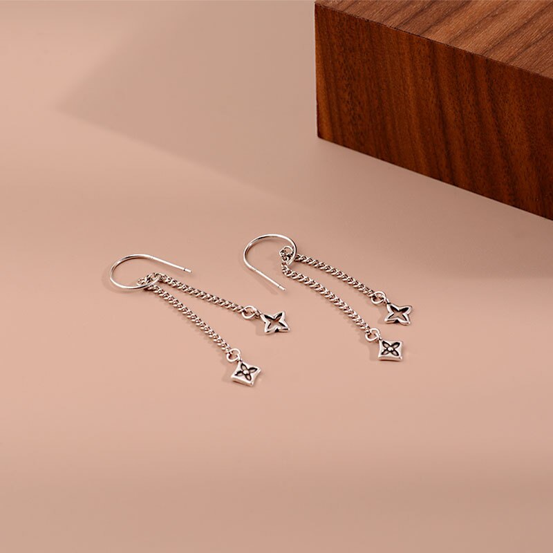 Women's Earrings Star Long Hanging Earrings  Designer Vintage Jewelry Novelties 2022 Trend Accessories Christmas GaaBou