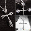 Women's Cross Zircon Copper Chain Pendant Necklace