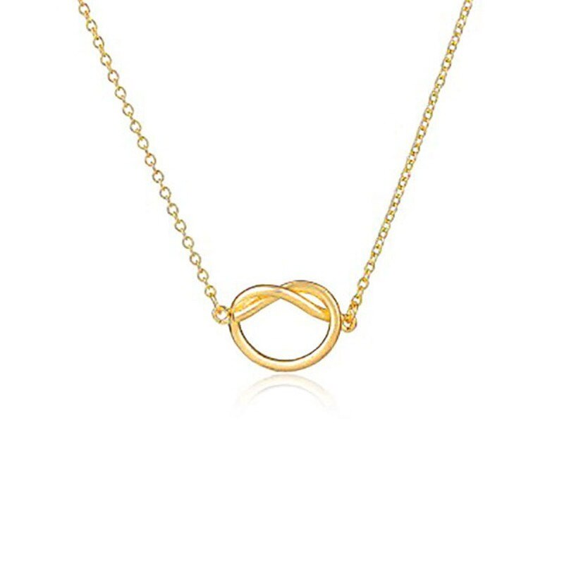 Women's Irregular Knot Pendant Necklace Clavicle Chain Jewelry Accessories for Women's Necklaces