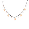 Women's Four Clover Chokers Neckalce Stainless Steel Pendant Black Beads Crystal Chain Necklaces Jewelry Elegant Collier femme