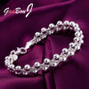 Women's Hand Bracelets Bead Bracelet 925 Stamp Chain Bangles Vintage Wedding Jewelry Gift Female Accessories GaaBou Christmas