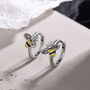Women's Honeybee Ring Earrings 925 Stamp Silver Color Piercing Ear Party Jewelry 2022 Trend Accessories Christmas
