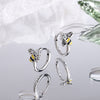 Women's Honeybee Ring Earrings 925 Stamp Silver Color Piercing Ear Party Jewelry 2022 Trend Accessories Christmas