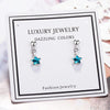 Women's Jewellery Set Star Hanging Earrings Necklaces 925 Stamp Silver Color Crystal Elegant Party Girl Gift