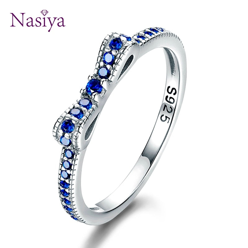 Women's Jewelry S925 Silver Ring AAAAA Swiss Blue Zircon Ring Wedding Jewelry Party Valentine's D Gift