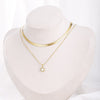 Women's Neck Chain Necklace 2 Layer Gold Chokers Big Crystal Pendant Trend Jewelry Accessories Female Necklace Gift 2022