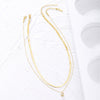 Women's Neck Chain Necklace 2 Layer Gold Chokers Big Crystal Pendant Trend Jewelry Accessories Female Necklace Gift 2022