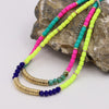 Women's Necklace 2021 Fall/Winter Jewelry Multicolor Stitching Polymer Clay Bead Strand Necklaces Collar Accessories