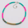 Women's Necklace 2021 Fall/Winter Jewelry Multicolor Stitching Polymer Clay Bead Strand Necklaces Collar Accessories
