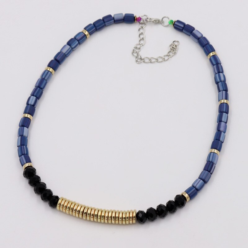 Women's Necklace 2021 Fall/Winter Jewelry Multicolor Stitching Polymer Clay Bead Strand Necklaces Collar Accessories