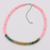 Women's Necklace 2021 Fall/Winter Jewelry Multicolor Stitching Polymer Clay Bead Strand Necklaces Collar Accessories