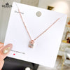 Women's Necklace Classic Metal Copper Glass Combination Stones Beautiful Rose Gold Girl Various Miasol Matching Jewelry