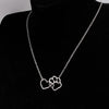 Women's Necklace Wholesale Sales Punk 2020 New Fashion Necklace Minimalist Foot Paw Peach Heart Pendant Hollow Clavicle Chain