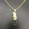 Women's Necklaces Peanut Design Pendants &amp; Chains For Women Gold Color Stainless Steel Female Jewelry  Collier