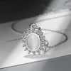 Women's Opal Flower Pendants And Necklaces 925 Stamp Silver Color Female Wedding Party Jewelry 2022 Gift