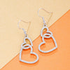 Women's Piercing Dangle Earrings Rhinestone Double Heart Drop Earings Female Party Gift Accessories Korean Jewelry 2022