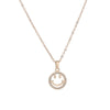 Women's Rose Gold Necklace  Metallic Glitter Smiley Pendant 2021 Cute And Beautiful Girls Matching Ornaments Jewelry